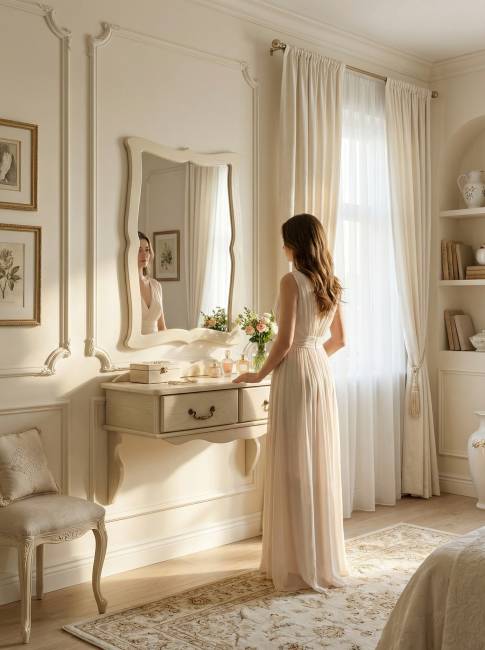 Консоль Берже 20 слоновая кость