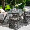 "Катания" обеденная группа плетеная на 6 персон, цвет графит