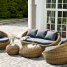 "Барселона" лаунж-зона из искусственного ротанга, цвет соломенный