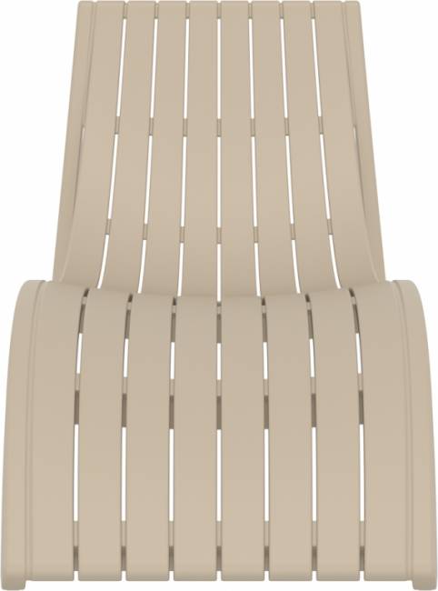 Шезлонг-лежак пластиковый Slim бежевый 1800х720х700 мм