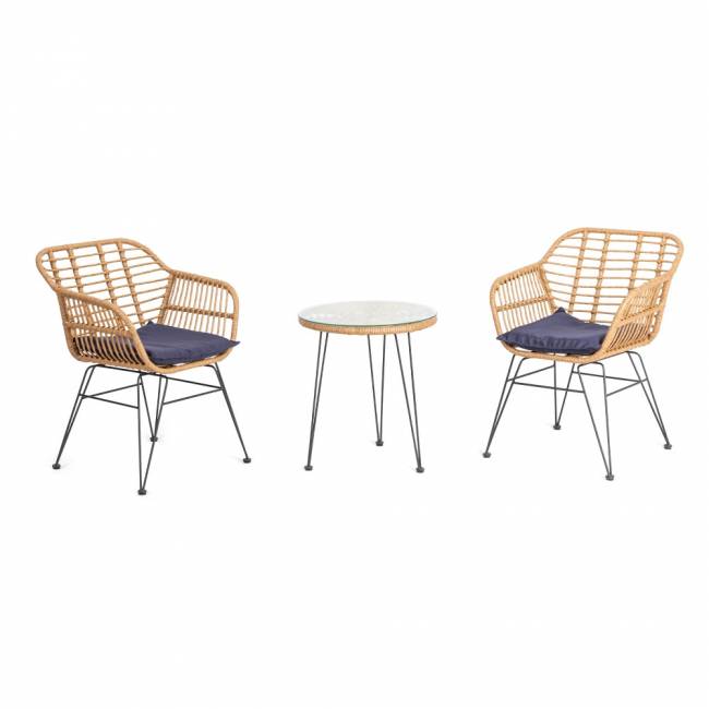 Набор мебели из искусственного ротанга Адриан Мини, бежевый