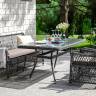 "Катания" обеденная группа плетеная на 4 персоны, цвет графит