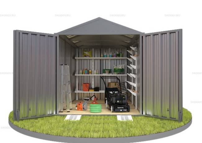 Хозблок SKOGGY секционный с двускатной крышей 3 х 2 м, цинковый