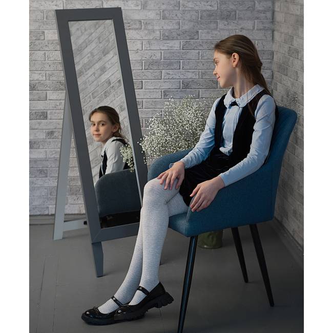 Зеркало напольное BeautyStyle 1 серый графит 130 см х 35 см