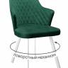 Стул DikLine 245 поворотный, К13 изумруд, ножки белые