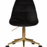 Офисное кресло для персонала DOBRIN MONTY GOLD, чёрный велюр (MJ9-101)