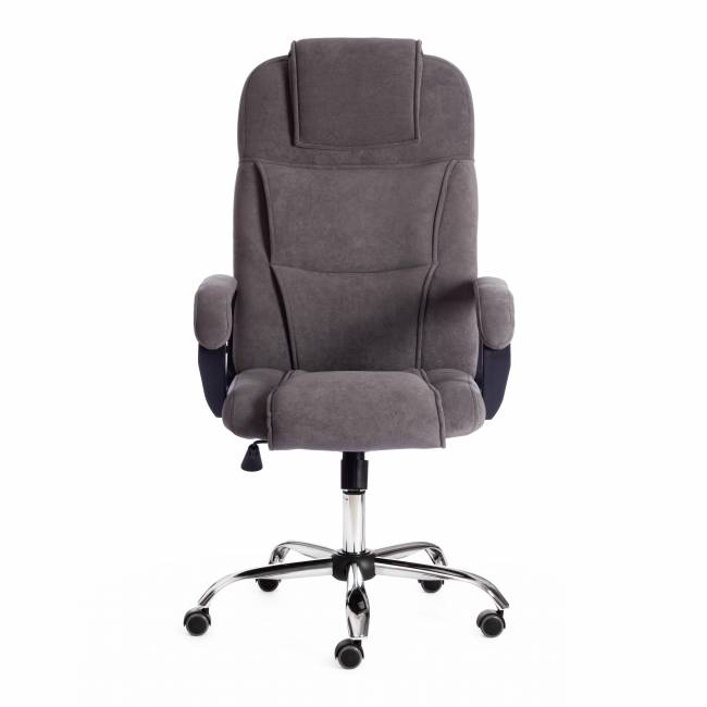 Кресло BERGAMO хром (22) флок , серый, 29 серый флок Кресло BERGAMO хром (22) флок , серый, 29 серый флок