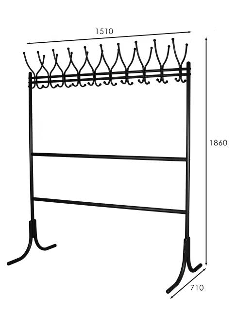Вешалка напольная М 12 чёрный