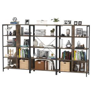 Два стеллажа Трувор 13.151.02 и один открытый стеллаж с полками цвет дуб гранж песочный/интра