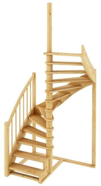 Деревянная лестница К-005м/1 под покраску Деревянная лестница К-005м/1 под покраску