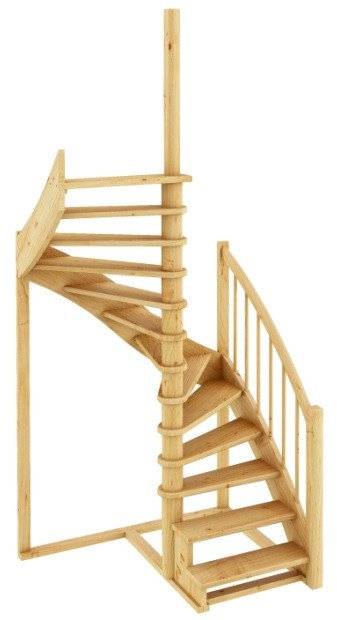 Деревянная лестница К-005м/1 под покраску Деревянная лестница К-005м/1 под покраску