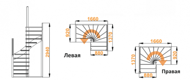 Деревянная лестница К-005м/1 под покраску Деревянная лестница К-005м/1 под покраску