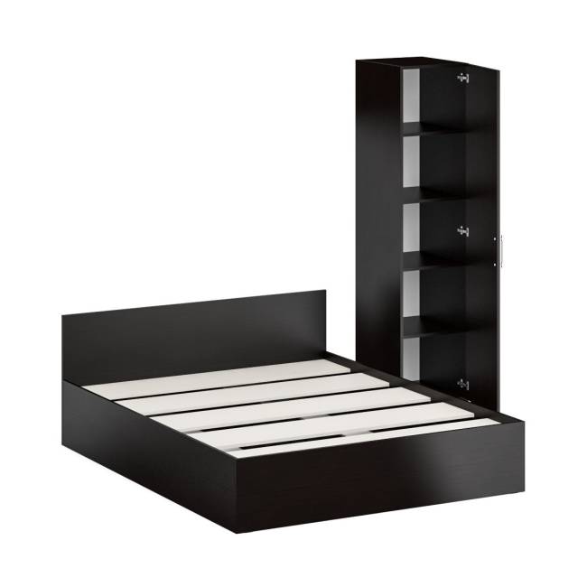 Кровать двуспальная 1600 с пеналом Стандарт цвет венге