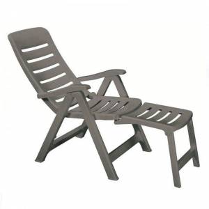 Шезлонг-лежак пластиковый SCAB GIARDINO, Quintilla with extension armchair Тортора