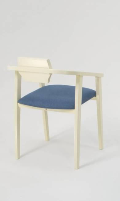 Стул-кресло Челси ПМ слоновая кость синий