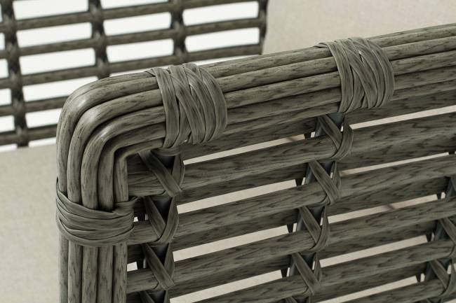 "Валенсия" кресло из искусственного ротанга, цвет серый