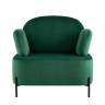 Кресло Кэнди с подлокотниками велюр зелёный