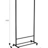 Вешалка напольная на колесах М 9 чёрный