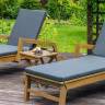 Комплект из 2-х шезлонгов PAOLO из акации и столика LUCIO Комплект из 2-х шезлонгов PAOLO из акации и столика LUCIO