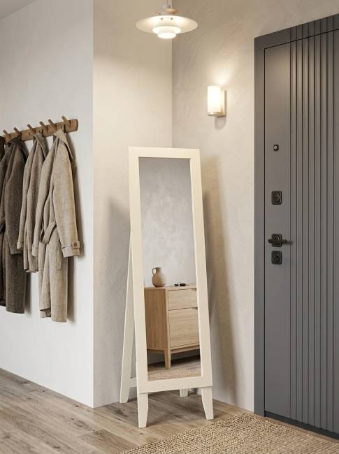 Зеркало напольное BeautyStyle 1 слоновая кость 130 см х 35 см