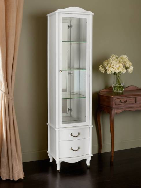 Шкаф-витрина Джульетта, молочный дуб Л