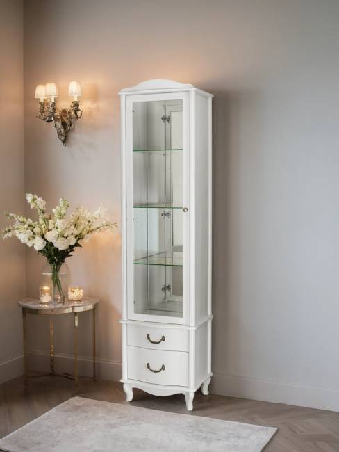 Шкаф-витрина Джульетта, молочный дуб Л