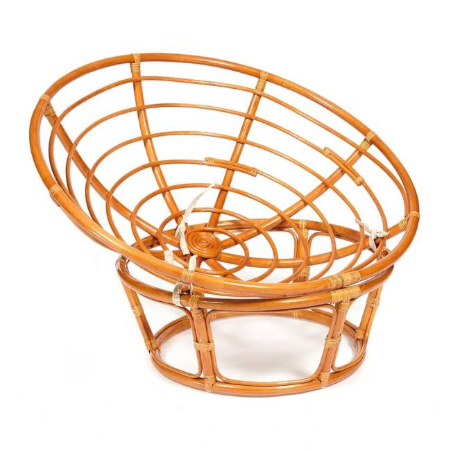 Кресло Папасан/Papasan (23/01 W) /с подушкой/ 115х101х104см, коньячный, экошерсть коричневый, 1811-5 Cognac (коньяк)