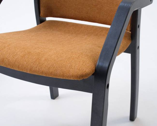 Стул-кресло Джуно 2.0 чёрный/карри