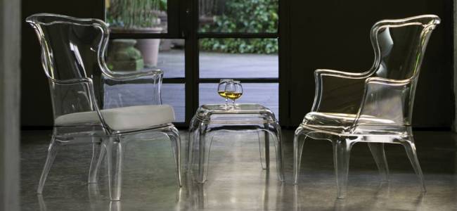 Стол-пуф прозрачный пластиковый Pasha прозрачный 600х510х410 мм