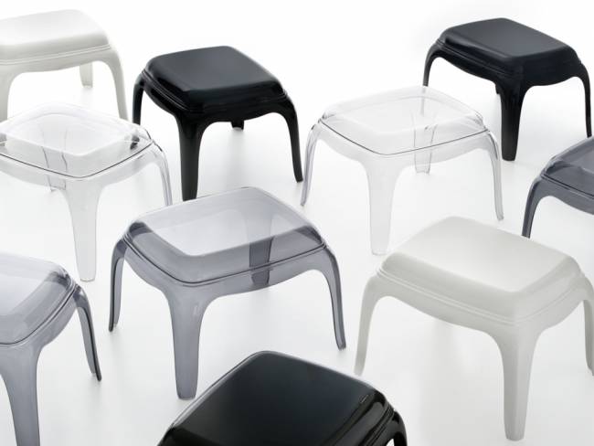 Стол-пуф прозрачный пластиковый Pasha прозрачный 600х510х410 мм